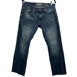 Levi's Signature S51 Straight Famous Riveted Stretch Jeans Size 33/30